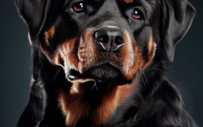 A happy and healthy Rottweiler